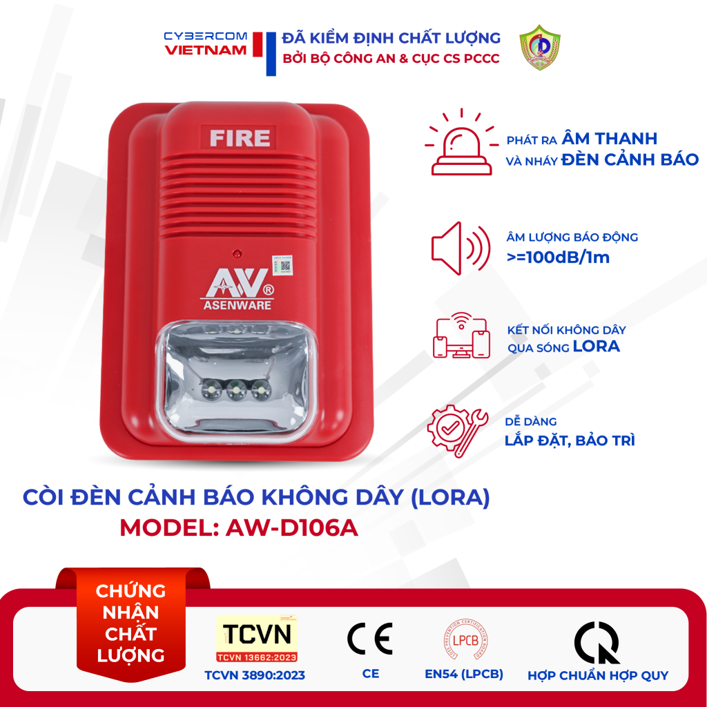 Loa cảnh báo không dây LoRa Asenware
